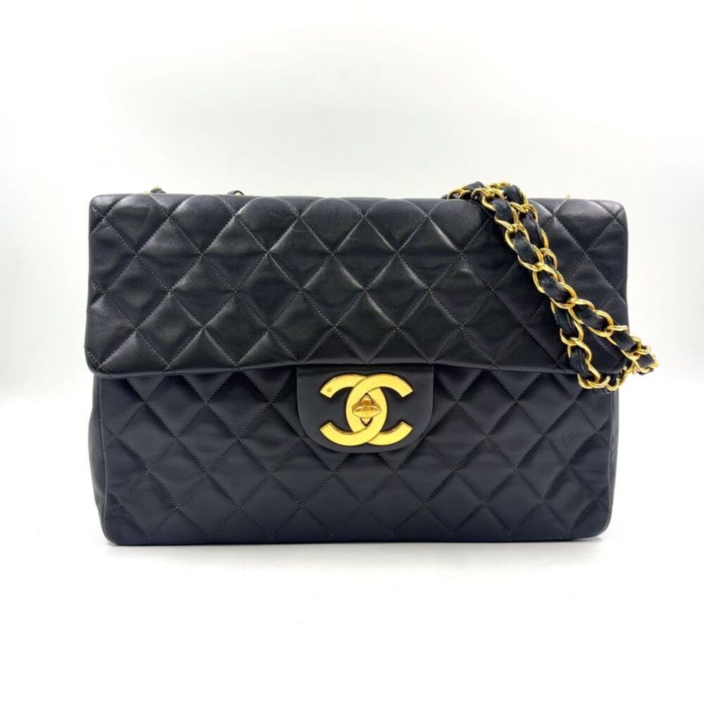 Chanel Decamatlassé 34 Lambskin Shoulder Bag